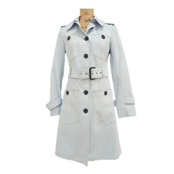Runway New York Jackets & Blazers - RUNWAY NY TRENCH RAINCOAT, lightweight, light blue, Women's Small